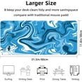 thumbnail image 2 of Fluid Pattern Gaming Mouse Pad for Desk,Desk Mat with 3mm Non-Slip Base,Large Mouse Pad Gaming Mousepad,Waterproof Mouse Mat Desk Pad with Seamed Edges,31.5x11.8In Mousepad for Gaming,Office,Home,Blue, 2 of 6
