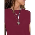 thumbnail image 3 of DYMADE Women Round Neck Short Sleeve Simple Solid Color T-shirt, 3 of 4