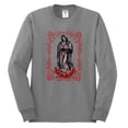 thumbnail image 2 of Wild Bobby, Our Lady of Guadalupe Blessed Virgin Mary Religious, Inspirational/Christian, Men Long Sleeve Shirt, Heather Grey, X-Large, 2 of 3