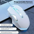 Yoluxingy USB Game Mouse, Adjustable 7200 DPI Wired RGB Gaming Mouse Software Support DIY Rapid