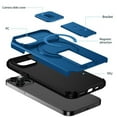 thumbnail image 4 of Case for iPhone 14 / 13 6.1" with Invisible Fold Holder Stand, MagSafe Magnetic Wireless Charging,Sliding camera casing,Shockproof Dropproof Tough Rugged Protective Case Cover,Blue,For iPhone 14 / 13, 4 of 10
