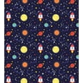 thumbnail image 2 of Ambesonne Spaceship Duvet Cover Sets, Flat Flying Spacecraft, 2-Queen, Indigo Multicolor, 2 of 6
