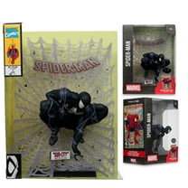 Marvel Spider-Man (Black Suit) 1:6th Scale Collectible with Scene (Spider-Man #1) (Platinum Edition) - McFarlane Toys