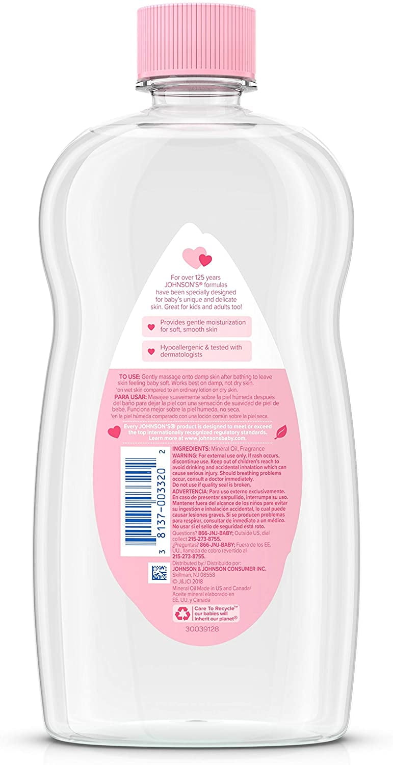 JOHNSON'S Baby Oil 20 oz (Pack of 4)