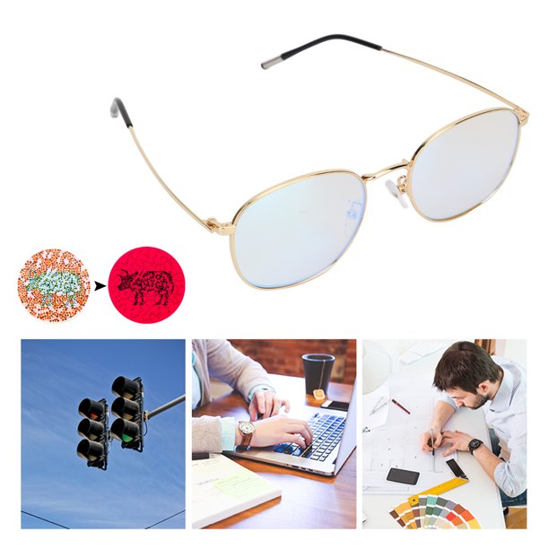 Gafas Correctoras para Daltónicos Gafas de Corrección de Daltonismo Rojo Verde con Estuche para Gafas Lentes para Daltónicos Recubrimiento de Doble Cara para Hombres Mujeres ANGGREK Otros