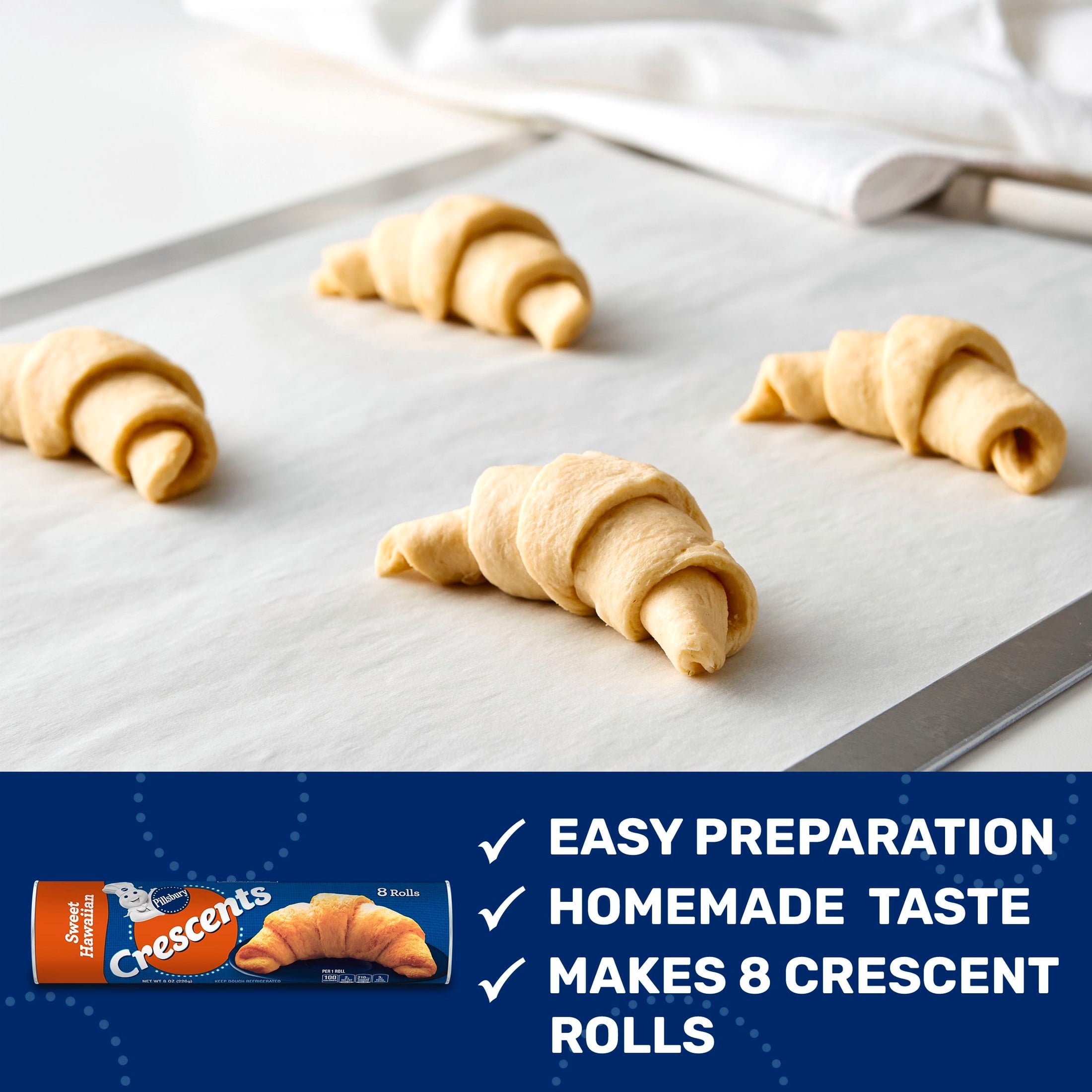 Pillsbury Sweet Hawaiian Crescent Rolls, 8 Count, 8 oz
