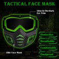 thumbnail image 3 of Glow-in-The-Dark Full Face Gel Blaster Mask Detachable Goggles Vented Frame for Outdoor Backyard Play Ages 14+, 3 of 10