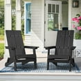 thumbnail image 4 of Dycanpo Folding Adirondack Chairs Set of 6, Hdps Poly Modern Outdoor Chair Weather Resistant,Black, 4 of 7