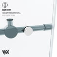 thumbnail image 2 of VIGO Elan 56 to 60 in. W x 74 in. H Frameless Sliding Shower Door in Chrome with 3/8 in. (10 mm) Clear Glass, 2 of 15