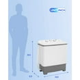 thumbnail image 7 of PayLessHere Twin Tub Washing Machine,Wash (10lbs) and Spin Combo(7lbs)(White & Grey), 7 of 7