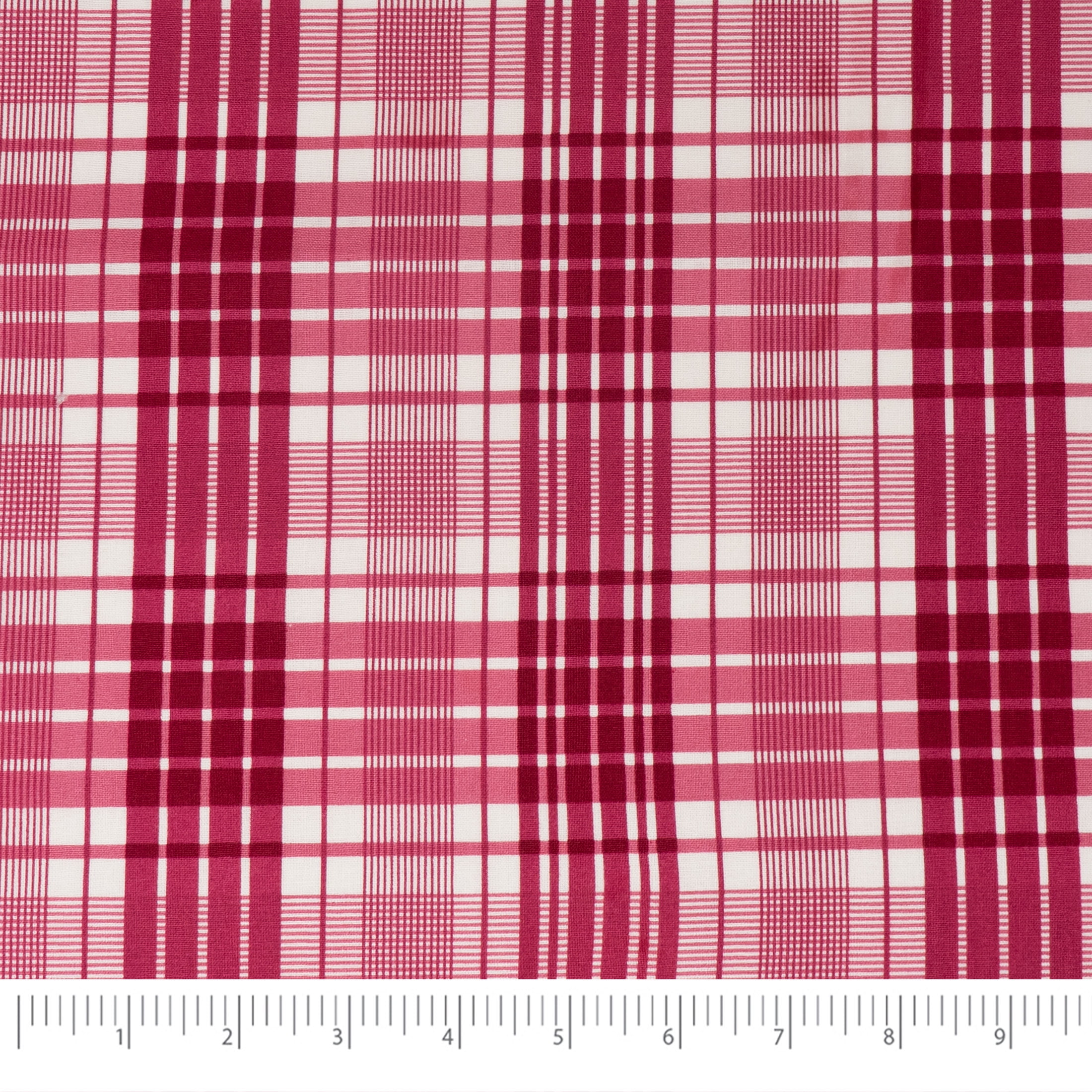 (4 pack) Waverly Inspirations, 100% Cotton, Sewing & Crafting, Plaid Cranberry, Fat Quarter, Prints, 21 x 18