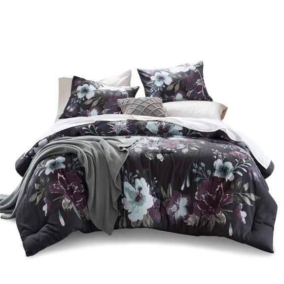 Gracie Mills 3-Piece Nico Floral Printed Comforter Set