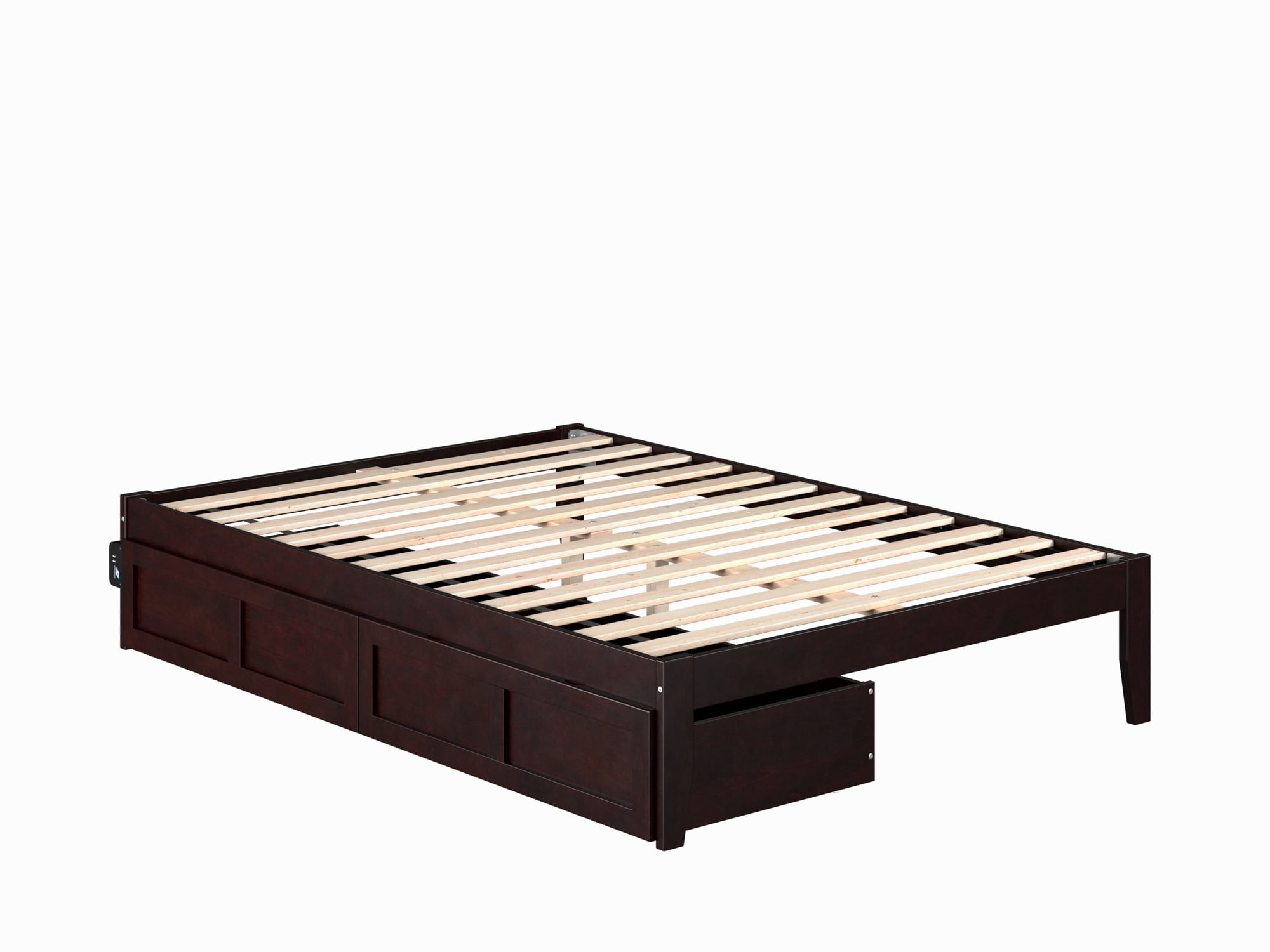 AFI Colorado 14" Full Wood Platform Bed Frame with Set of 2 Storage Drawers, Espresso