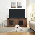 thumbnail image 4 of beeNbkks EV1025 Dog Crate with Top Perch Bed, Walnut, 4 of 8