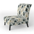 thumbnail image 3 of Designart « Élégantes Fleurs de Coquillages Ivoire IV » Fauteuil d'Appoint Rembourré à Fleurs Teal - Fauteuil de Style Campagnard pour Chambre, 3 of 7