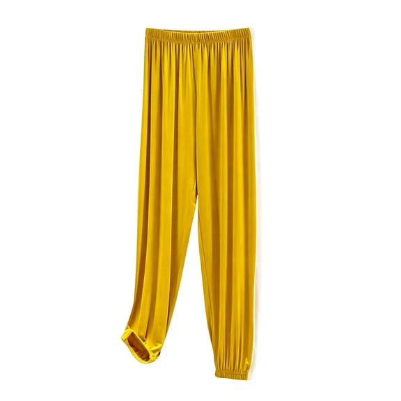 GigrtiJin Women's Pajamas Pants High Waisted Casual Loose Pajamas Pants Solid Color Loungewear Cuffed Pajamas Pants for Womens