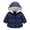 Navy, variant on Vedolay Girls Denim Jackets Girl's Thicken Down Jacket Winter Warm Button Down Long Sleeve Coat,Gray 4-5 Years