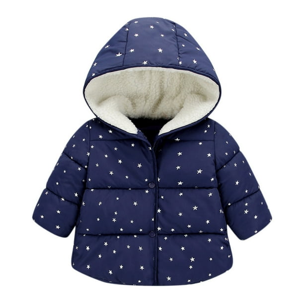 Gibobby Chamarra niñaChaqueta niña abrigo con capucha niños bebé invierno cálido prendas de vestir exteriores niño niñas abrigo y chaqueta(Marina, 6-12 Meses)
