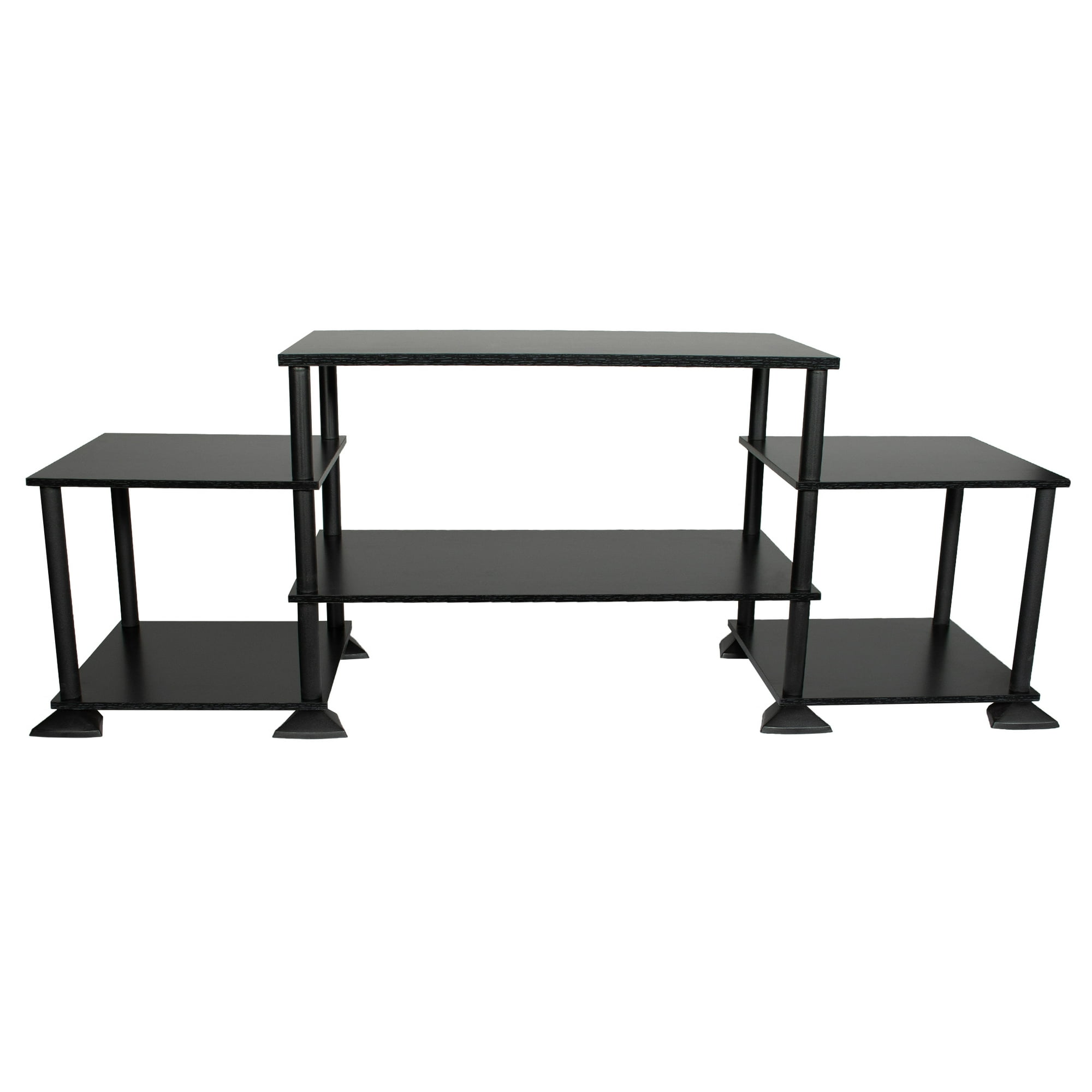 Mainstays No Tools TV Stand for TVs up to 40", Black Oak photo 2