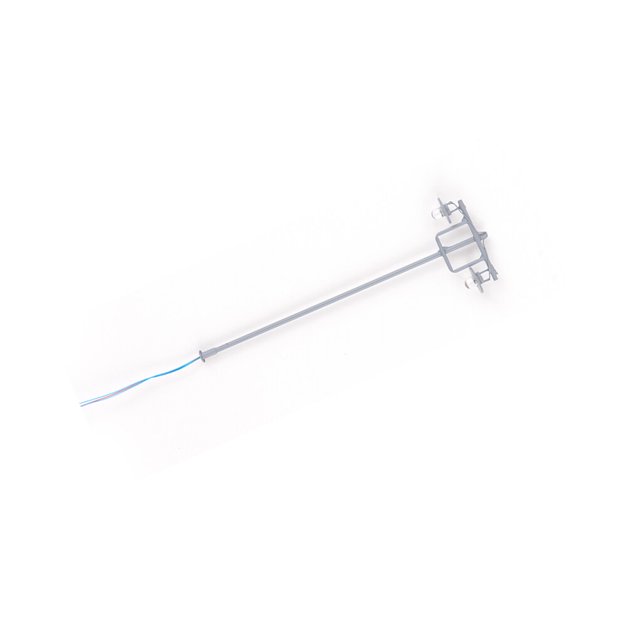 Cateissary Modelo de lámpara de vía férrea musgo micropaisaje al aire libre 1:87 LED farola de Metal decoración de jardín pista luz arena Artesanía Gris (luz blanca)