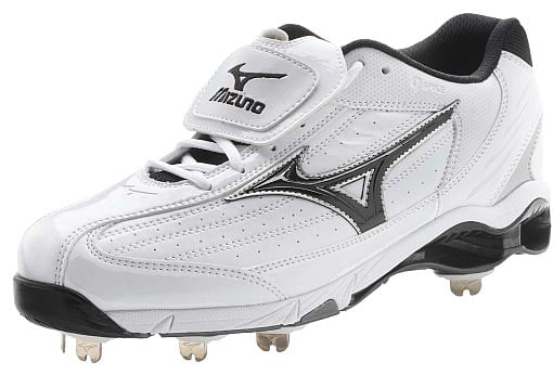 NEW MIZUNO 9-SPIKE VINTAGE G4 MID METAL CLEATS BASEBALL SHOE SIZE MENS US 8 BLK 