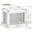 thumbnail image 6 of Sojag Roma 10 x 12 x 9 ft Grey Gazebo, 6 of 9