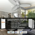 thumbnail image 3 of Smaair Flush Mount Indoor Ceiling Fan with LED Light and Remote, 52" 3 Blade, 3 of 8