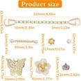 thumbnail image 3 of 1 Pack of Mixed Bling Shoe Charms Pearl Chain Buckle Flower Butterfly Ornaments and 1 Pair of Pearls Shoe Chains, Clog Slippers Shoes Decorations for Women Party Birthday Gifts, 3 of 7