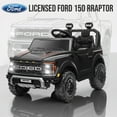 thumbnail image 5 of Ford F150 Raptor 24v 2 Seater Ride on Car for Kids, 4 Wheeler Electric Cars for Kids w/Remote Control, Toddler Ride on Toys w/ LED Lights, Bluetooth, Soft Start for Kids Girls Boys Ages 3-8, Black, 5 of 10