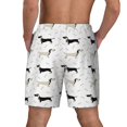 thumbnail image 4 of Uemuo Dachshund Dog Pattern Mens Swim Trunks Quick Dry Board Shorts with Mesh Lining, Stretch Beach Shorts Quick Dry No-Chafing Board Shorts-Large, 4 of 9
