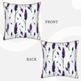 thumbnail image 3 of Fotbe Lavender Flowers Pattern Velvet Decorative Throw Pillow Covers with Elegant Piping, Soft Plush Cushion Cover for Sofa, Bed, Car, Office-20"x20", 3 of 8