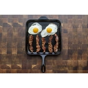 Lodge Cast Iron 11 Savor the Outdoors, Seasoned Square Griddle, Black