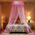 thumbnail image 1 of Mosquito Net, Round Double Lace Princess Canopy, Large Dome Mosquito Net Double Bed for Punch Free, Princess Child Adult Tent, 1 of 4