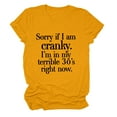 thumbnail image 2 of TAGOLD Womens Plus Size Summer Tops,Womens Plus Size Tops,Women's Casual Funny Letter Printed Round Neck Short Sleeve Tops Blouse T-Shirt Orange L, 2 of 3