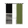 thumbnail image 7 of Sage Green Black Blackout Curtains for Bedroom, Farmhouse Striped Modern Abstract Art Thermal Insulated Kitchen Drapes with Grommets, Light Blocking Window Treatment, 2 Panels 42" x 54", 7 of 7