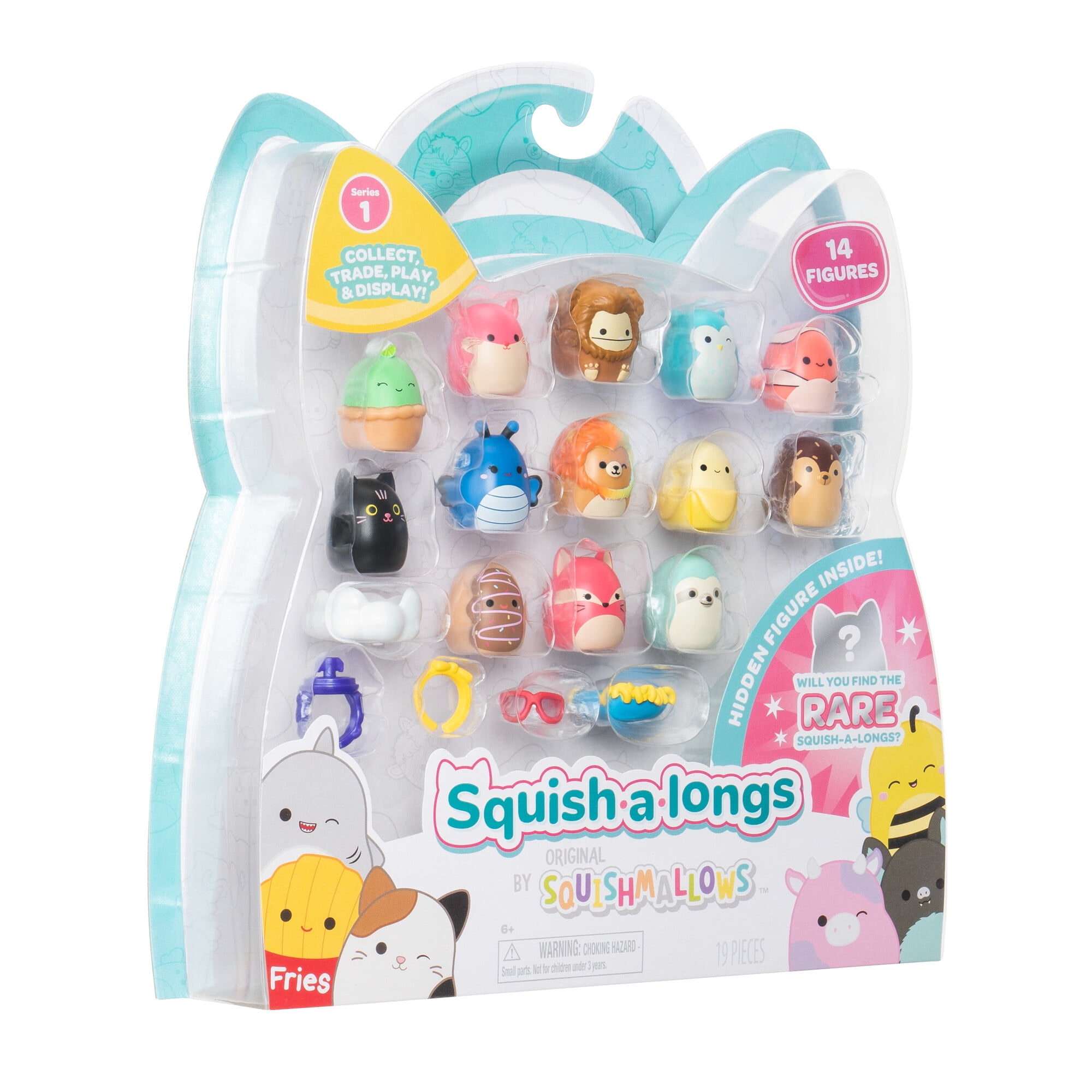 Squish-a-longs by Original Squishmallows 14 Pack - (14) 1 inch Mini-Squish with Accessories