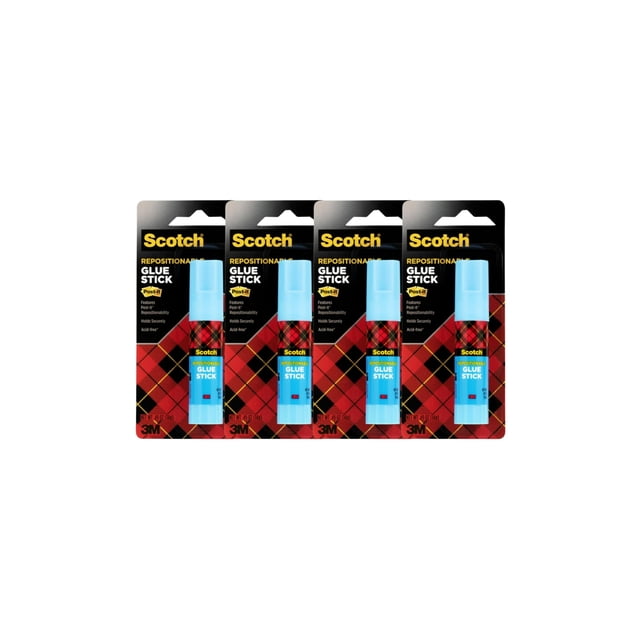 Removable Restickable Glue Stick, .49oz, Repositionable Stick (4-PACK)