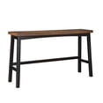 thumbnail image 2 of Casy 4pc Bar Height Table Set- 3 Contour Stools- Black Brown Wood, 2 of 6