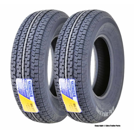 Set of 2 New Premium WINDA Trailer Tires ST225/75R15 Radial 10PR Load Range E w/Side Scuff
