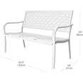 thumbnail image 5 of Grand Patio Decorative Metal Outdoor Bench, White, 5 of 8
