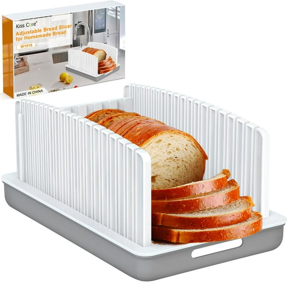 Cortador de pan Kiss Core ajustable y plegable con bandeja para migas