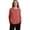 Orange, variant on HOMBOM Shirts for Women Summer Loose Fit Orange Cotton Linen Solid Long Sleeve Crewneck Womens T Shirts