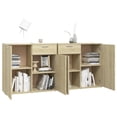 thumbnail image 2 of vidaXL Sideboard Sonoma Oak 160x36x75 cm Engineered Wood, 2 of 5