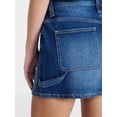 thumbnail image 4 of No Boundaries Denim Carpenter Micro Mini Skirt, Women's XXS-XXL, 4 of 6