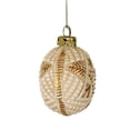 thumbnail image 2 of Marolin Christmasballs Ornament - One Ornament 2.25 Inch, Paper - Vintage Look Gold 200312 Fleur, 2 of 3