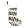 thumbnail image 2 of Balery Train Pattern Christmas Stockings with Initials, 18" Large Knit Christmas Stocking,Xmas Stocking for Kids, Holiday and Family Stocking, 2 of 7
