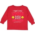 thumbnail image 3 of Inktastic That's My Awesome Sister Out There with Softballs Boys or Girls Long Sleeve Toddler T-Shirt, 3 of 5