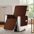 thumbnail image 3 of Subrtex Recliner Chair Cover Reversible Recline Sofa Slipcover with Side Pockets (Large, Chocolate), 3 of 9