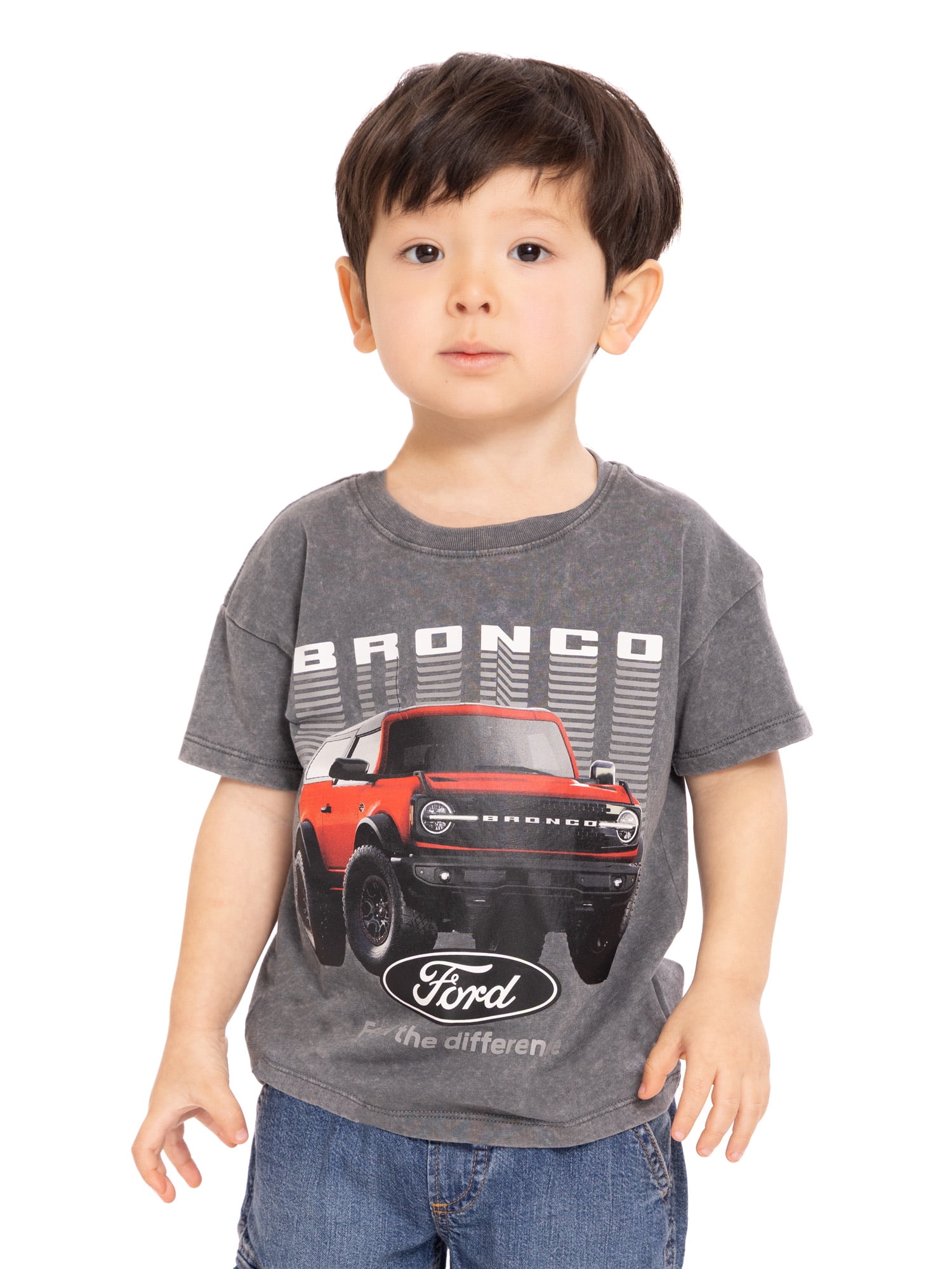 Ford Bronco Toddler Graphic Crewneck Tee with Short Sleeves, Sizes 12M-5T
