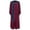 Burgundy, variant on Women Color Block Church Clergy Dress Long Sleeve Zipper Front Choir Robe Pulpit Gown for Graduation Dark Purple XS